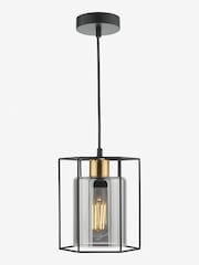 Dar Lighting Black Tatum Pendant Ceiling Light - Image 4 of 5