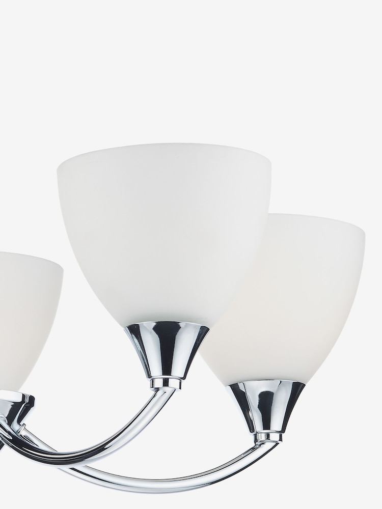 Dar Lighting Chrome Watson 5 Light Semi Flush Ceiling Light - Image 2 of 4 Dar Lighting Chrome Watson 5 Light Semi Flush Ceiling Light - Image 2 of 4