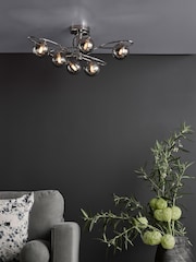 Dar Lighting Chrome Lysandra 6 Light Semi-Flush Ceiling Light - Image 1 of 4