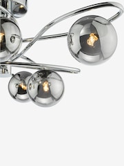 Dar Lighting Chrome Lysandra 6 Light Semi-Flush Ceiling Light - Image 4 of 4
