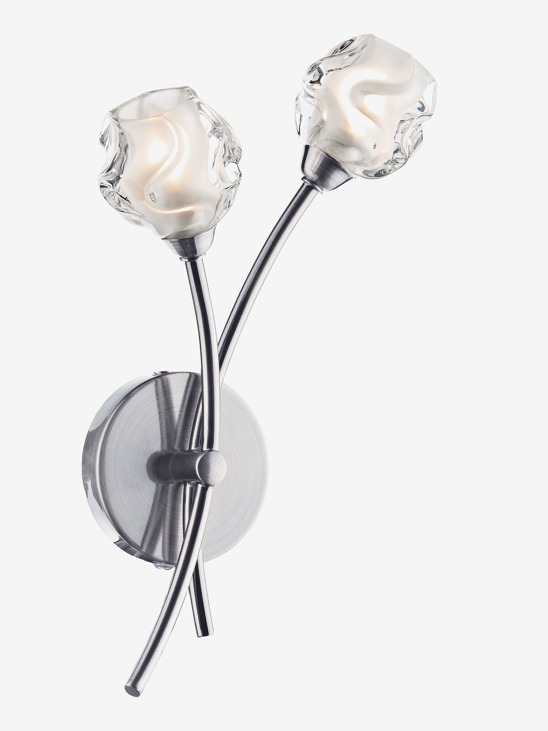 Dar Lighting Chrome Seattle 2 Light Wall Light - Image 1 of 5