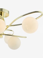 Dar Lighting Gold Lysandra 6 Light Semi-Flush Ceiling Light - Image 3 of 5