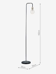 Dar Lighting Black Kiefer Floor Lamp - Image 2 of 2