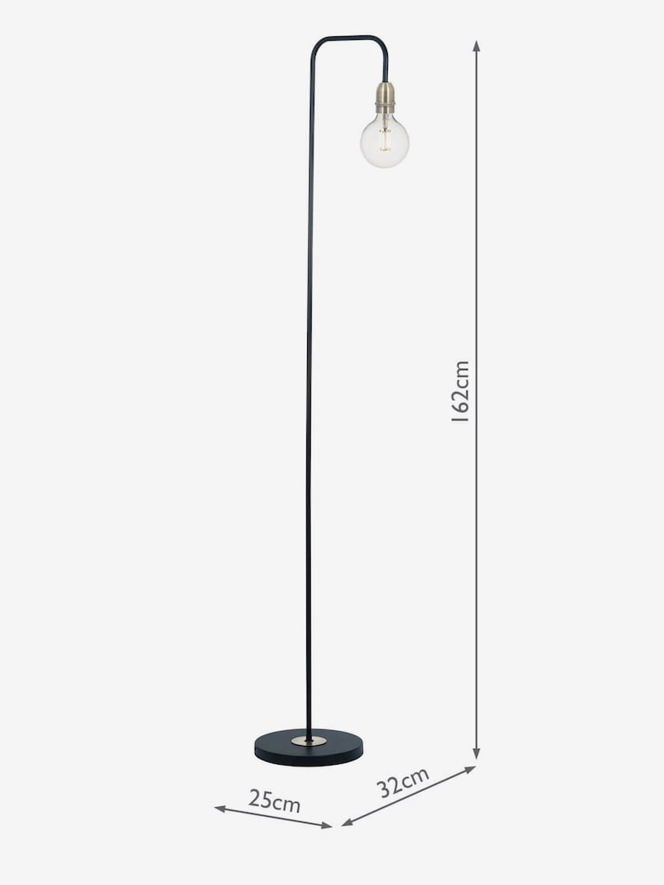 Dar Lighting Black Kiefer Floor Lamp - Image 2 of 2