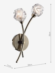 Dar Lighting Brass Seattle 2 Light Wall Light - Image 2 of 4