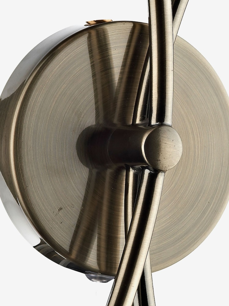 Dar Lighting Brass Seattle 2 Light Wall Light - Image 4 of 4