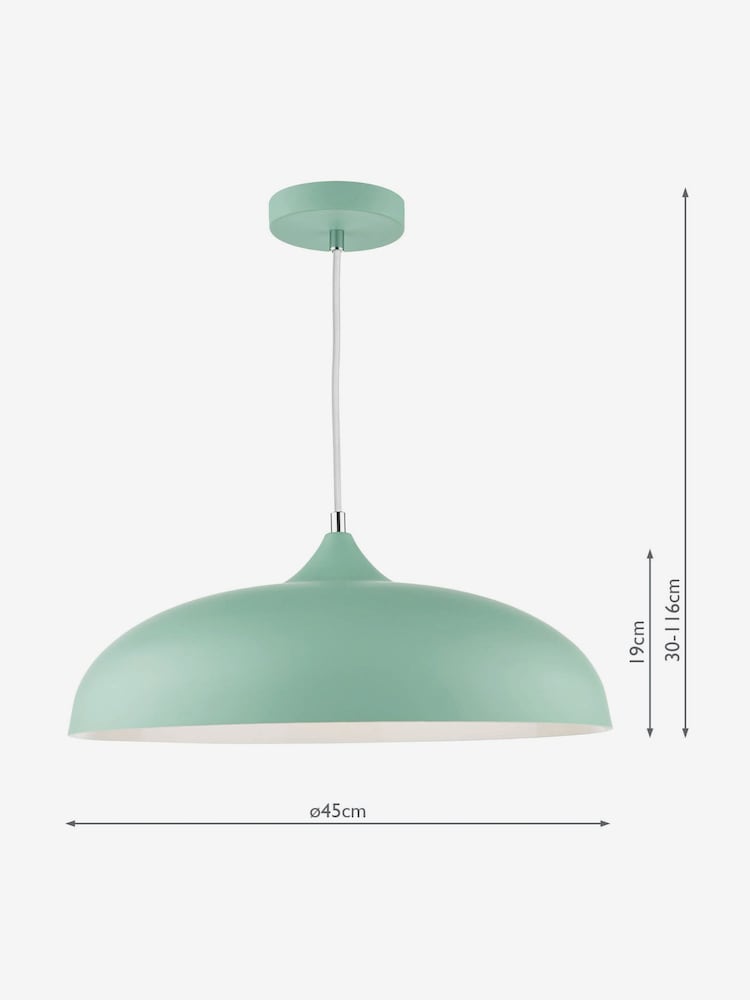 Dar Lighting Green Kaelan 1 Light Pendant Ceiling Light - Image 2 of 2