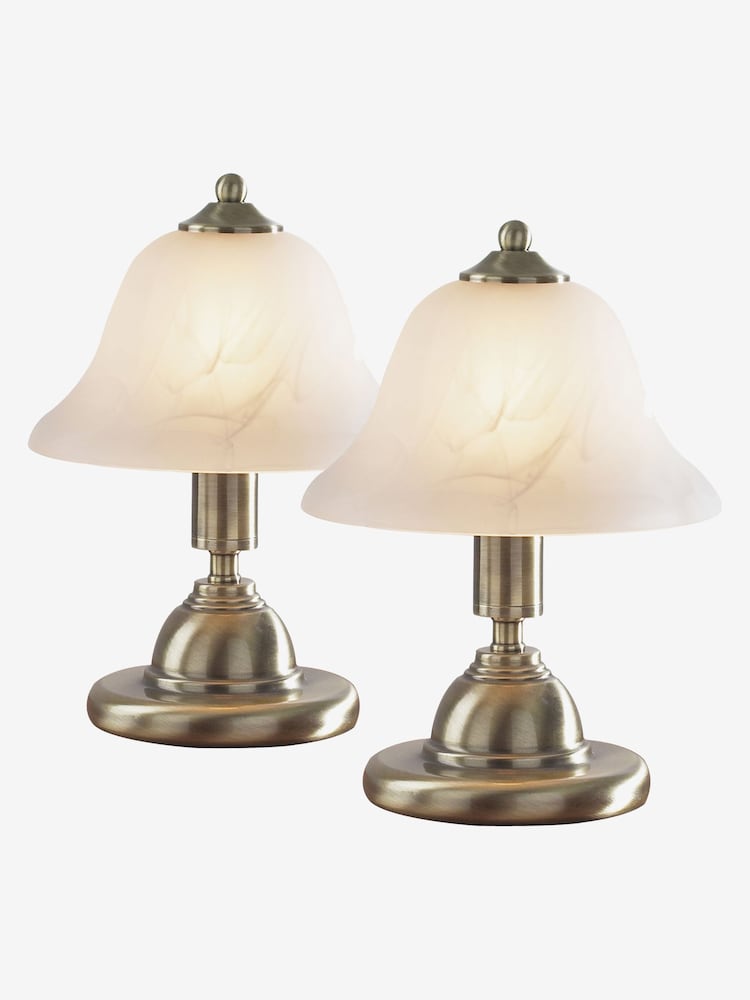 Dar Lighting Brass Gloucester Touch Table Lamp - Image 1 of 4
