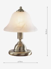 Dar Lighting Brass Gloucester Touch Table Lamp - Image 3 of 4