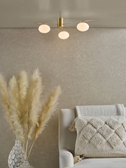 Dar Lighting Gold Jasper 3 Light Flush Ceiling Light - Image 5 of 5