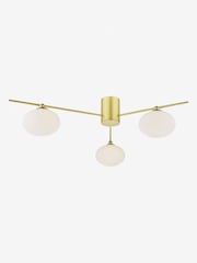 Dar Lighting Gold Jasper 3 Light Flush Ceiling Light - Image 4 of 5