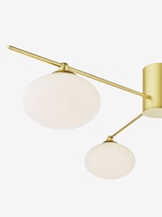 Dar Lighting Gold Jasper 3 Light Flush Ceiling Light - Image 5 of 5