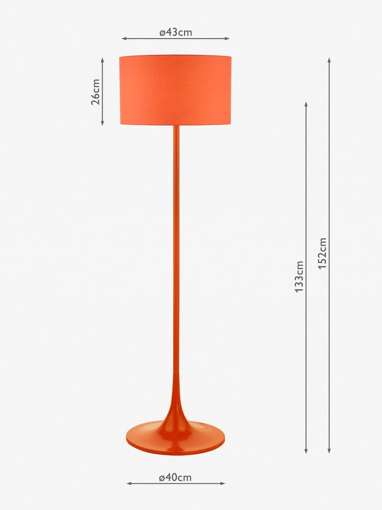 Dar Lighting Orange Toledo Floor Lamp - Image 5 of 5