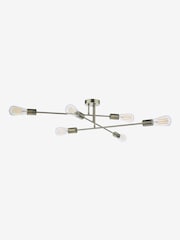 Dar Lighting Brass Neve 6 Light Flush Ceiling Light - Image 2 of 5