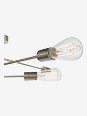 Dar Lighting Brass Neve 6 Light Flush Ceiling Light - Image 4 of 5