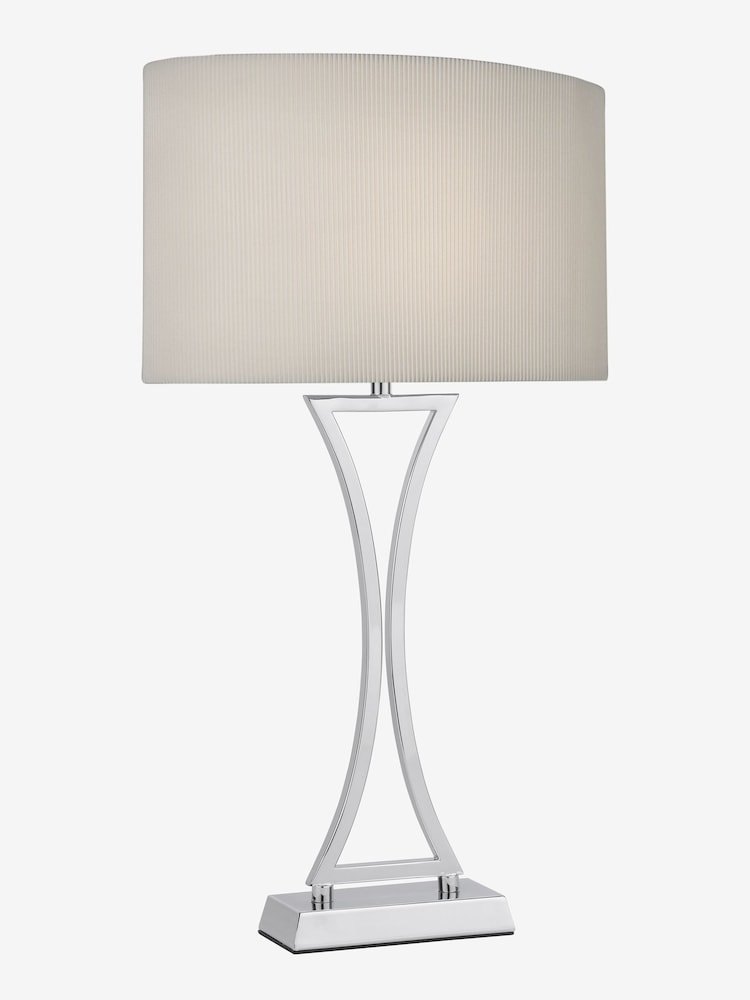 Dar Lighting Chrome Oporto Table Lamp - Image 2 of 3