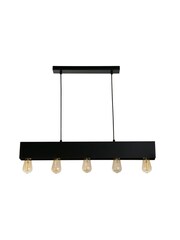 Searchlight Black Noir 5 Light Diner Bar Pendant Ceiling Light - Image 3 of 4