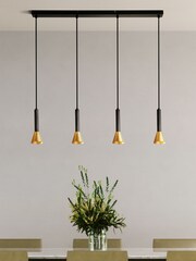 Searchlight Black Helenium 4 Light Bar Pendant Ceiling Light - Image 1 of 4