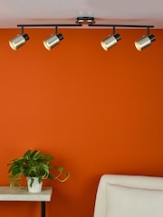 Dar Lighting Chrome Ryan 4 Light Bar Spotlight - Image 1 of 5