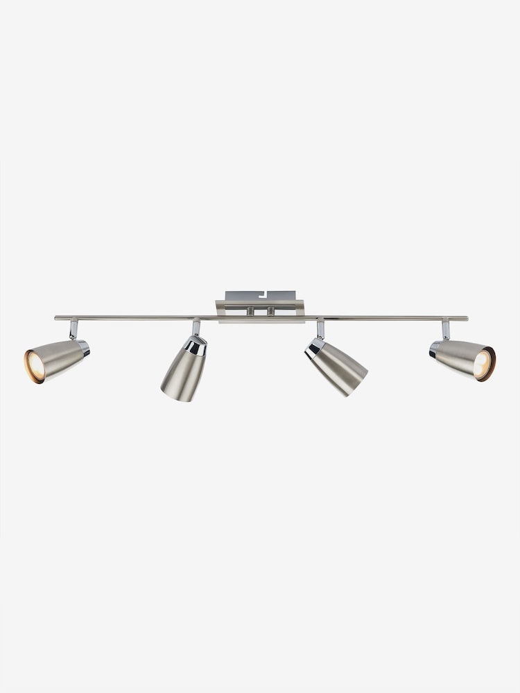 Dar Lighting Chrome Loft 4 Light Bar Spotlight - Image 1 of 4 Dar Lighting Chrome Loft 4 Light Bar Spotlight - Image 1 of 4