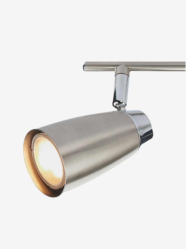 Dar Lighting Chrome Loft 4 Light Bar Spotlight - Image 2 of 4 Dar Lighting Chrome Loft 4 Light Bar Spotlight - Image 2 of 4