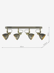 Dar Lighting Chrome Governor 4 Light Bar Spotlight - Image 3 of 4