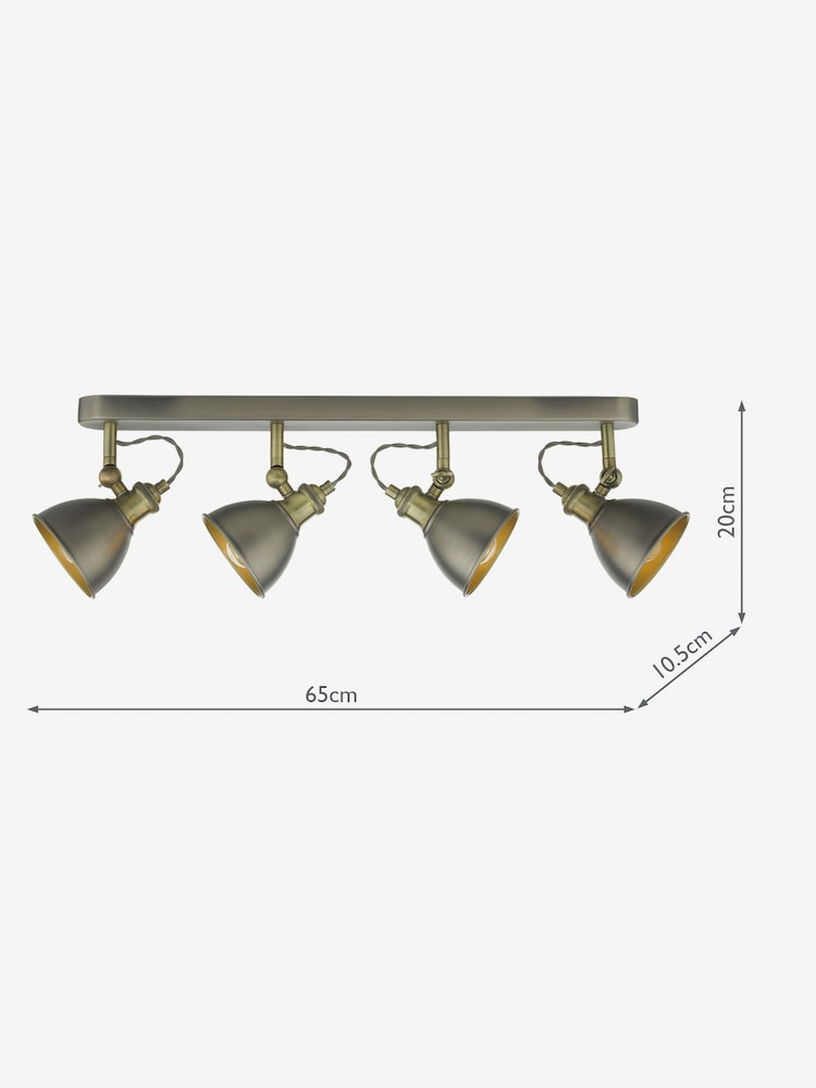 Dar Lighting Chrome Governor 4 Light Bar Spotlight - Image 4 of 4