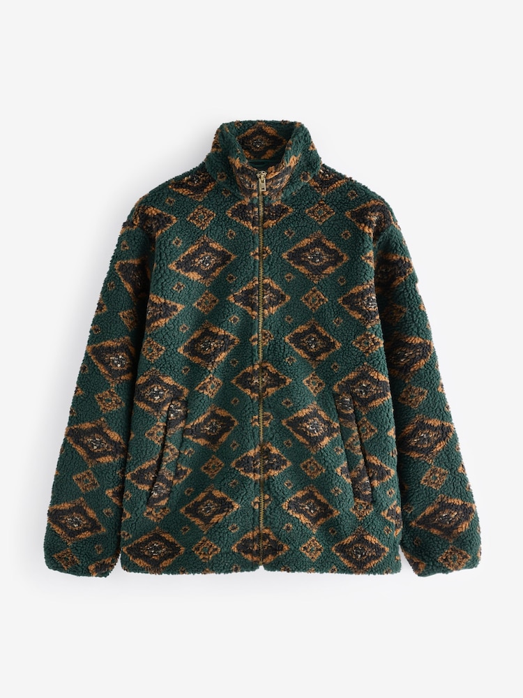 Wrangler Green Casey Shearling Fleece Jacket - Image 6 of 6