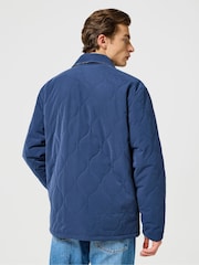 Wrangler Blue Casey Reversible Check 100% Cotton Shacket - Image 5 of 9