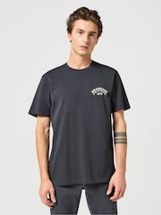 Wrangler Black Back Print Graphic 100% Cotton T-Shirt - Image 2 of 7
