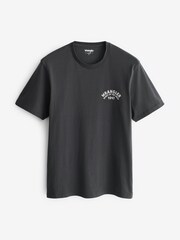 Wrangler Black Back Print Graphic 100% Cotton T-Shirt - Image 6 of 7