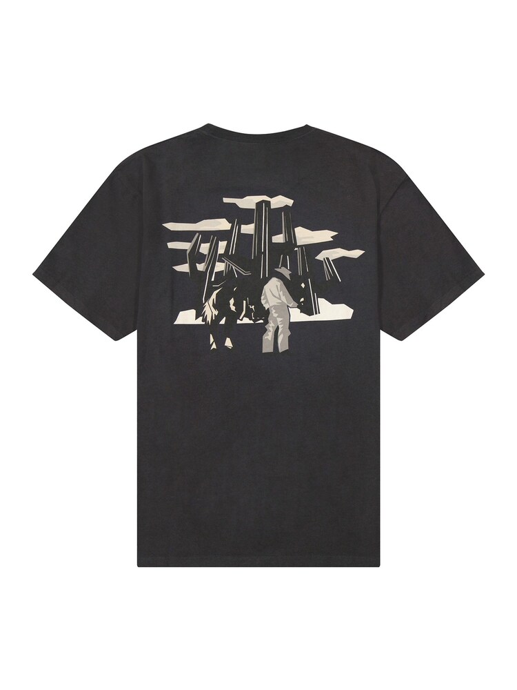 Wrangler Black Back Print Graphic 100% Cotton T-Shirt - Image 7 of 7