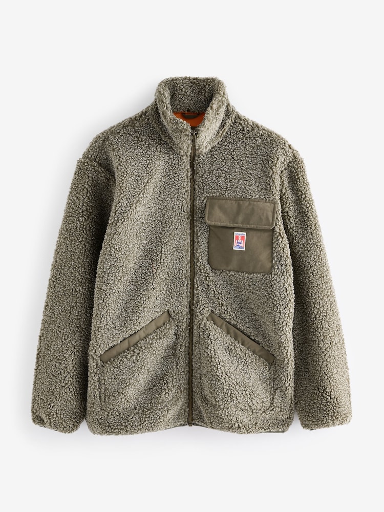 Wrangler Ivy Green Casey Shearling Fleece Jacket - Image 8 of 8