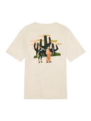Wrangler Cream Back Print Graphic 100% Cotton T-Shirt - Image 6 of 6