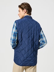 Wrangler Blue Elavated Quilted Vest Gilet - Image 2 of 6