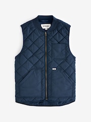 Wrangler Blue Elavated Quilted Vest Gilet - Image 6 of 6