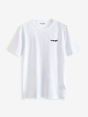Wrangler White Sign Off Chest Logo 100% Cotton T-Shirt 2 Pack - Image 7 of 7