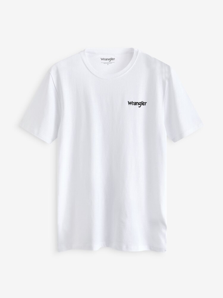 Wrangler White Sign Off Chest Logo 100% Cotton T-Shirt 2 Pack - Image 7 of 7