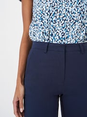 Crew Clothing Blue Smart Cropped Chino Trousers - Image 4 of 4