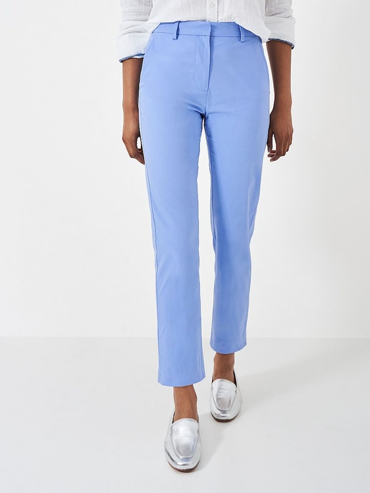 Crew Clothing Blue Smart Cropped Chino Trousers - Image 1 of 1