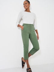 Crew Clothing Green Smart Cropped Chino Trousers - Image 2 of 4