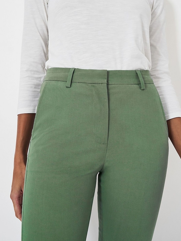 Crew Clothing Green Smart Cropped Chino Trousers - Image 4 of 4