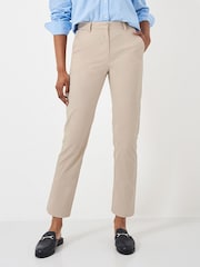 Crew Clothing Natural Smart Cropped Chino Trousers - Image 1 of 4