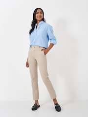Crew Clothing Natural Smart Cropped Chino Trousers - Image 2 of 4