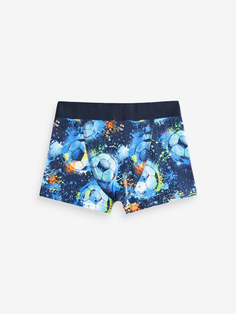 Blue Football Trunks 5 Pack (2-16yrs) - Image 3 of 9