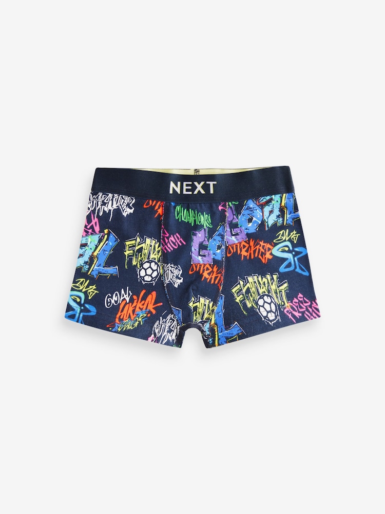 Blue Football Trunks 5 Pack (2-16yrs) - Image 4 of 9