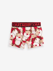 Christmas Print Trunks 3 Pack (1.5-16yrs) - Image 4 of 7
