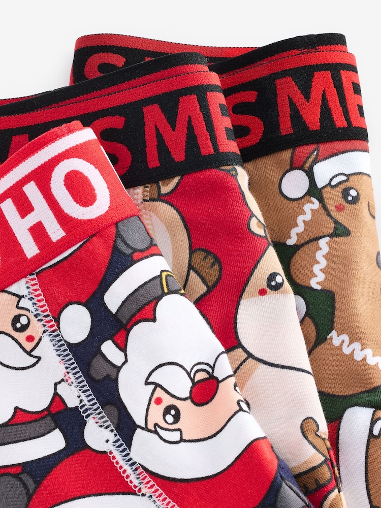 Christmas Print Trunks 3 Pack (1.5-16yrs) - Image 7 of 7 Christmas Print Trunks 3 Pack (1.5-16yrs) - Image 7 of 7