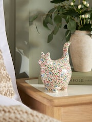 Floral Patterned Cat Ornament - Imagem 1 de 5