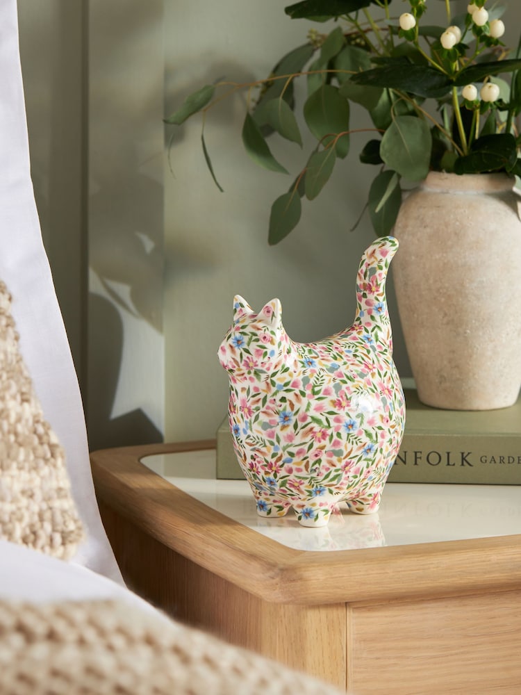 Floral Patterned Cat Ornament - Imagem 1 de 5